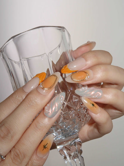 Aperol Spritz - Ersa Nails Nude Orange PressOnNails