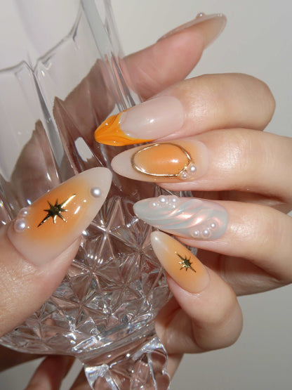 Aperol Spritz - Ersa Nails Nude Orange PressOnNails