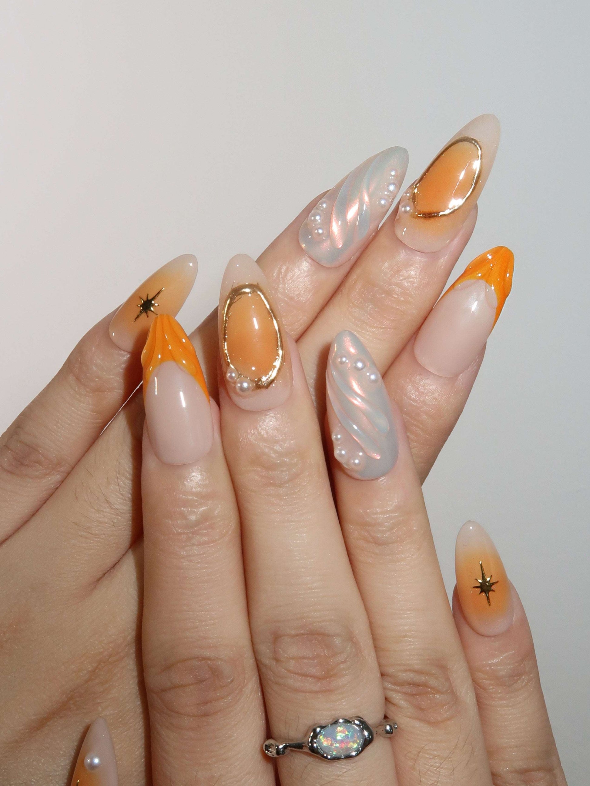 Aperol Spritz - Ersa Nails Nude Orange PressOnNails